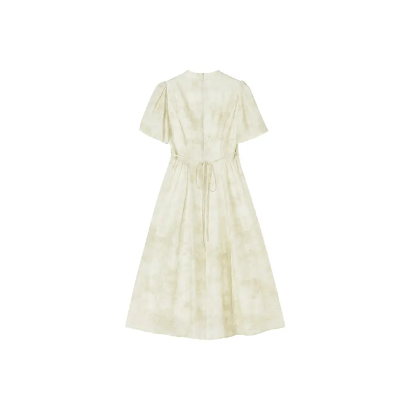 XIANGYING Short Sleeved Dress Women's Fruit Green-1