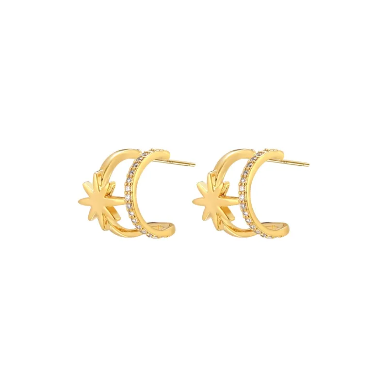 EAR PARTNER Copper Earrings Women's-5