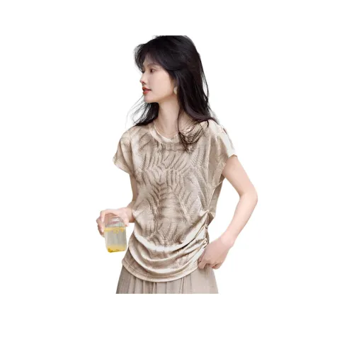 XWI T Shirts Women's Light Coffee