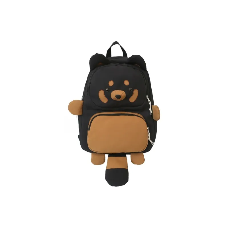 AIBAG Nylon Backpack Unisex Ecru/Black/Khaki-6