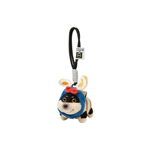 Narandu Plush Keychain Bag Accessory Women's Bunny Ears Bee Dog/Bear Ear Bee Dog