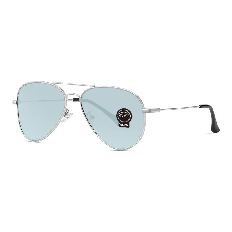 YALMY Metal Oval Sunglasses Men's-5