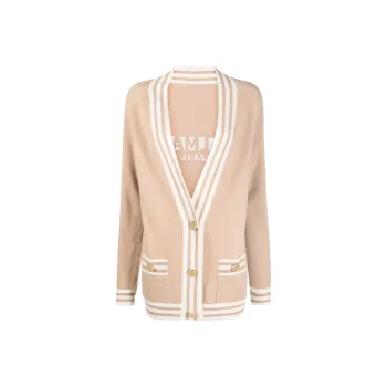 BALMAIN FW21 Loose Fit Knitwear Women's Pink