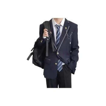 ZWWWZ Business Suits Unisex Navy Blue