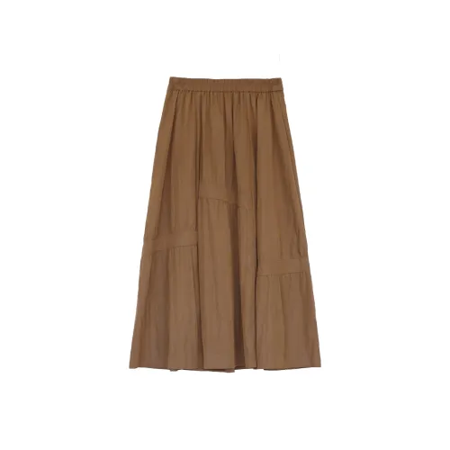IT'REAL SS25 Casual Long Skirt Women's Caramel
