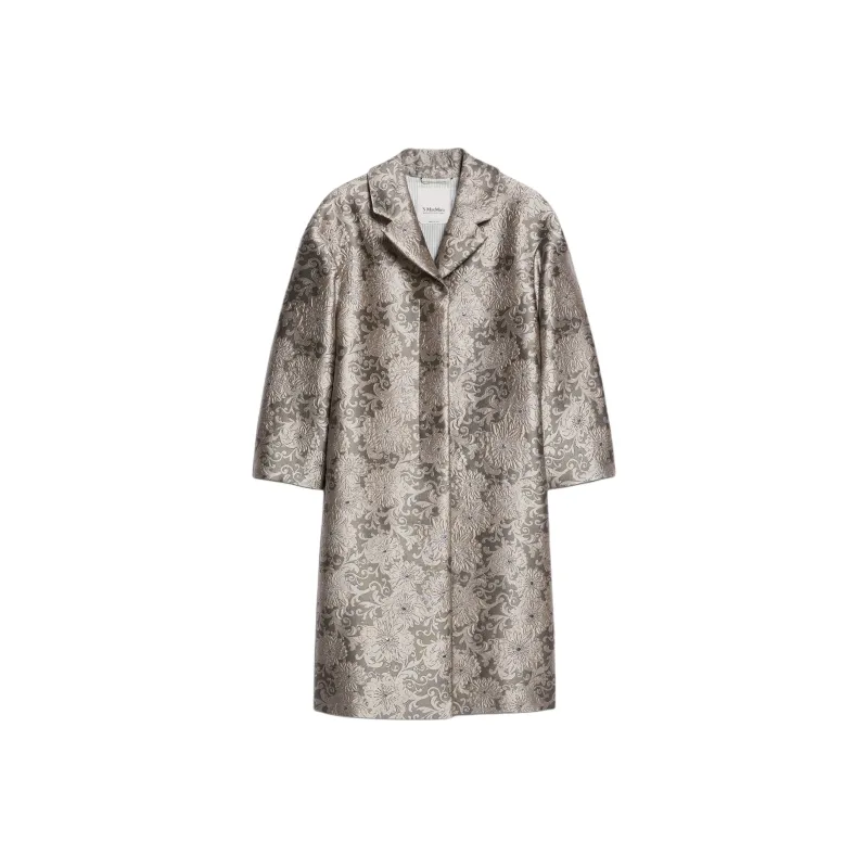 'S MAX MARA Effige Floral jacquard Coat-0