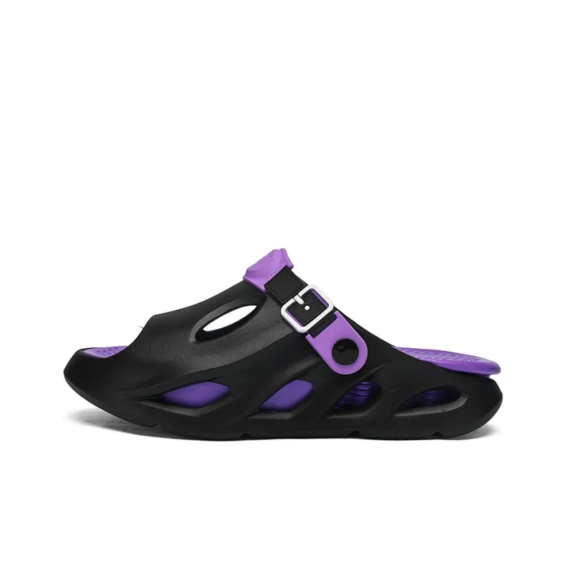 OUGLEMEN Beach Sandals Men Black Gray/Black Purple/Beige Brown/White Moon/Olive Green-5
