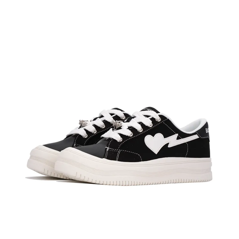 AND U Anti Slip And Wear Resistant Height Increasing Low Top Heartfelt Connection Skateboard Shoes Unisex-23