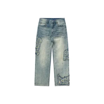 SANTASTIC Jeans Men Vintage Blue