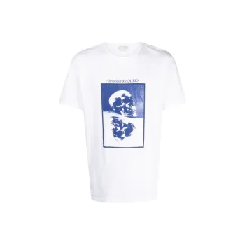 Alexander McQueen Skull Printed Crewneck T Shirt