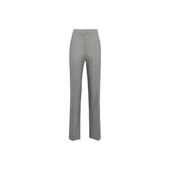 Alexander McQueen High-waisted Checked Wool Trousers