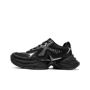 PENTAGONAL HEART Stepping Star Dream Series Anti Slip Wear Resistant Low Top Chunky Sneakers Unisex Black