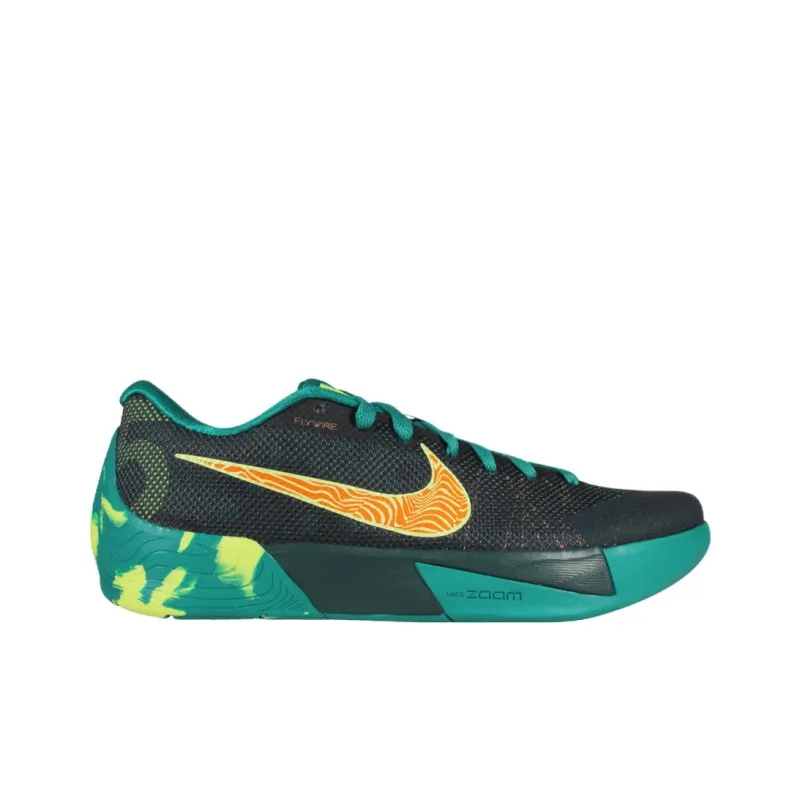 Nike Anti Slip Wear Resistant Low Top Basketball Shoes Men's Black Green-1