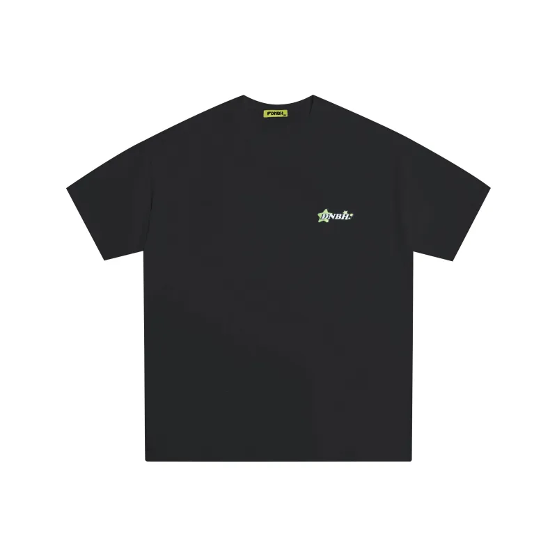 DNBH Hand drawn Doodle Series Loose Fit Casual Crew Neck Pullover Drop Shoulder Short Sleeved T Shirts Unisex-10