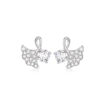 Wylyp S925 Silver Stud Earrings Women's Silver white Gift Box