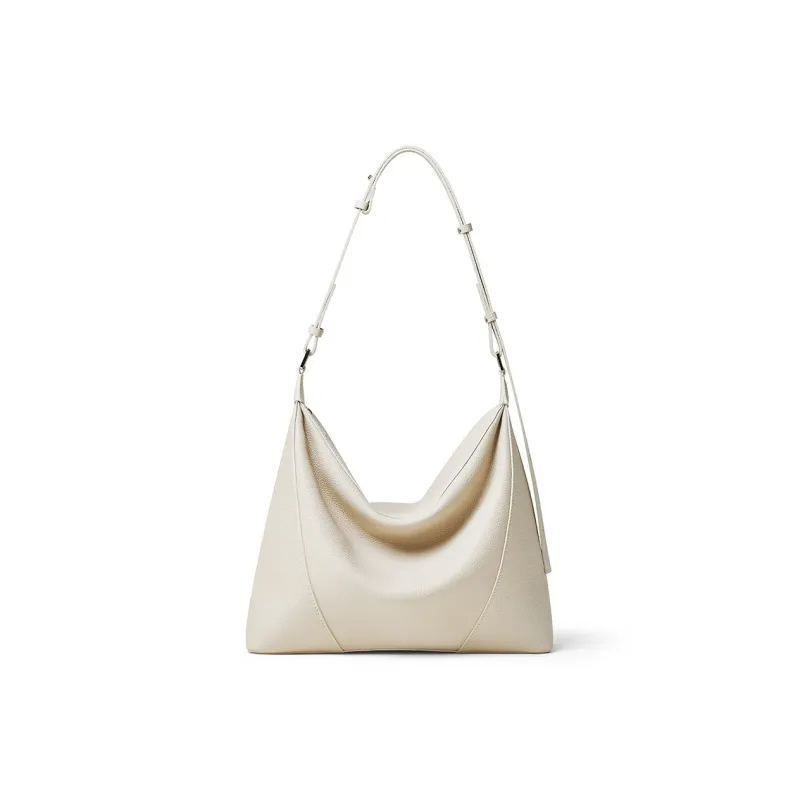 ROBERTA DI CAMERINO Cow Leather Shoulder Bag Women's Light Gray/Ecru-11