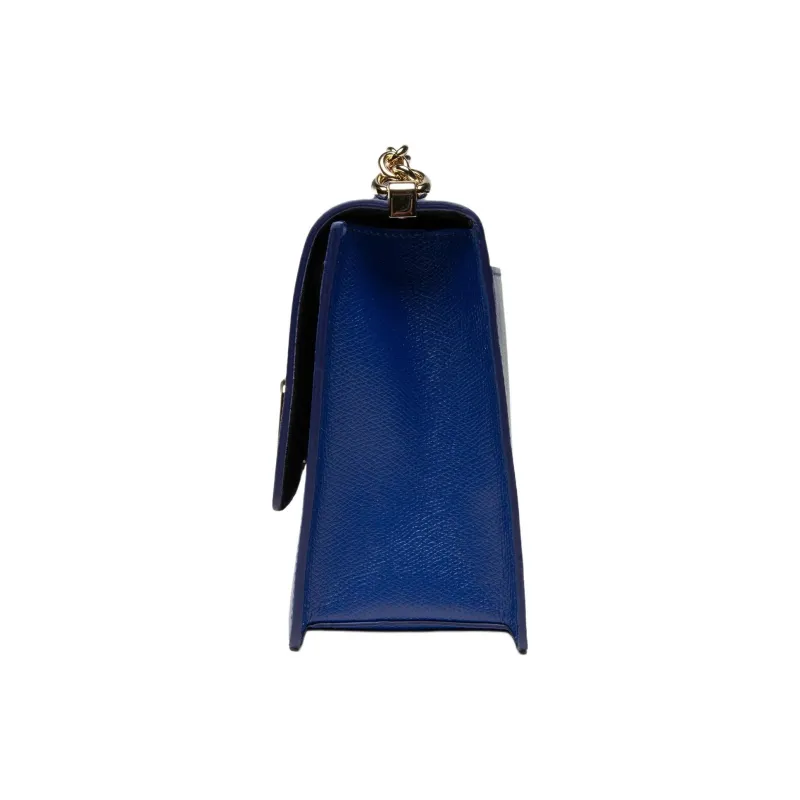 Furla 1927 Collection Leather Shoulder Bag Crossbody Bag Small Size Women's Navy-1