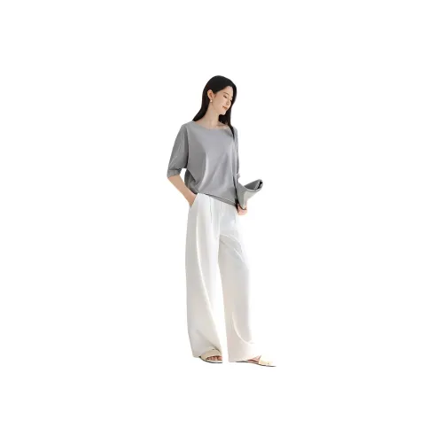 IHIMI T Shirts Women's Light Ice Blue