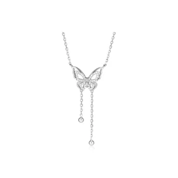 Wylyp 925 Sterling Silver Necklaces Women's Silver white Gift Box