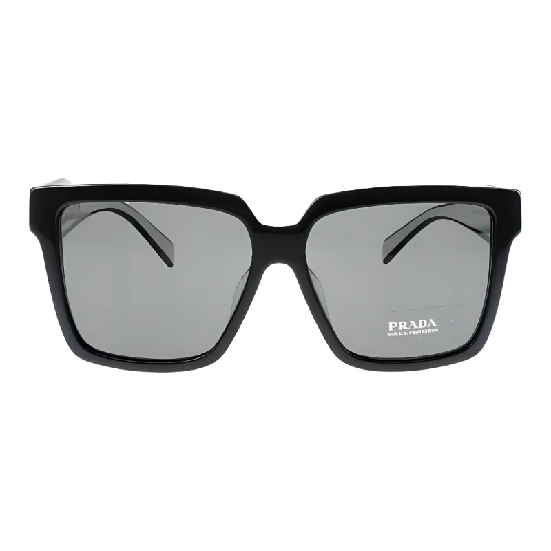 PRADA Plate Frame Square Sunglasses Unisex Beige-1
