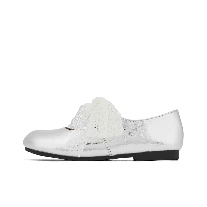 Hotwind Cream Lace Series Mary Jane Women's Casual Shoes Flat Women's-5