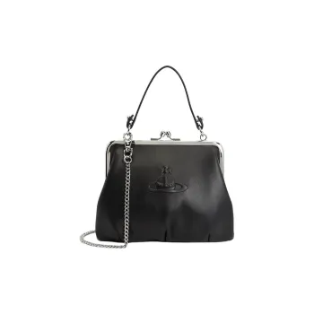 Vivienne Westwood Nappa Leather Shoulder Bag, Crossbody Bag, Handbag Women's Black