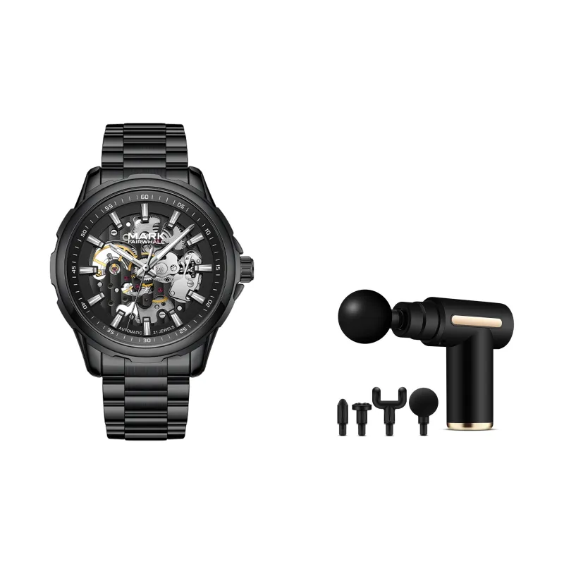 FAIRWHALE Automatic Mechanical Movement Watch Unisex Black Dial-12