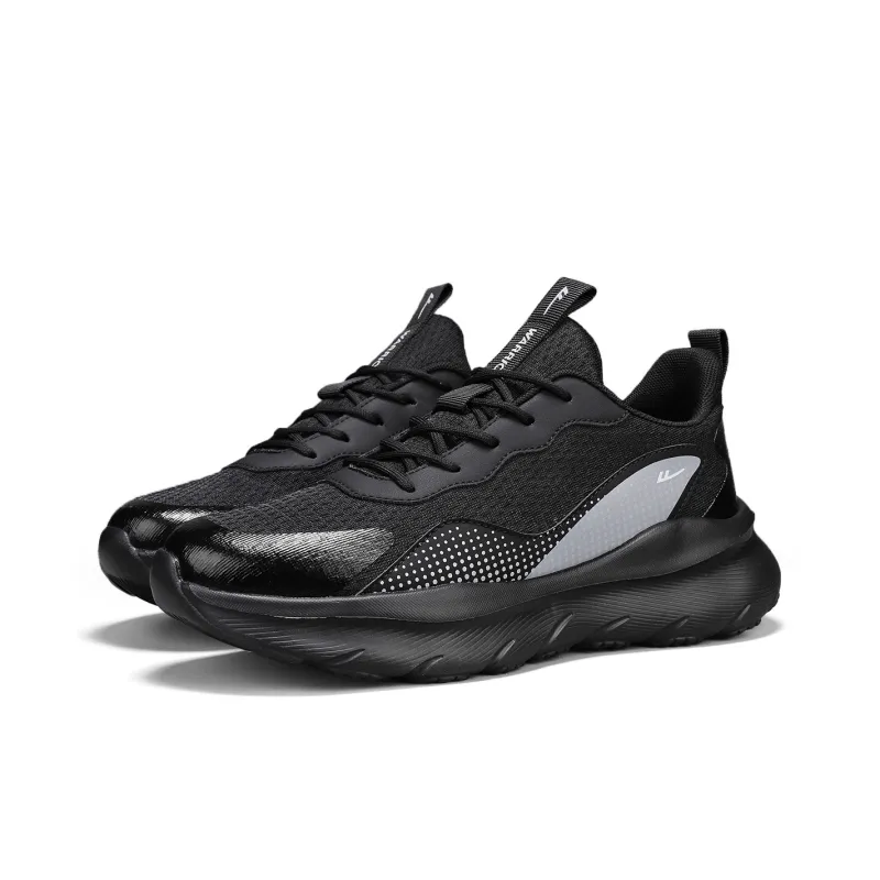 WARRIOR Running Shoes Men Low Top White Black Blue-17