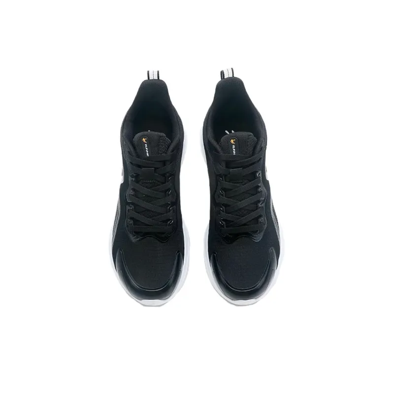 QIAODAN Slip Resistant, Abrasion Resistant, Breathable Low Top Casual Running Shoes Men's Black Jordan White-3