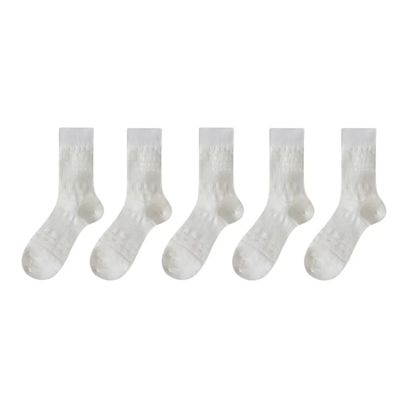 Lan Miao Mid Calf Socks Women's 5 Pack-0