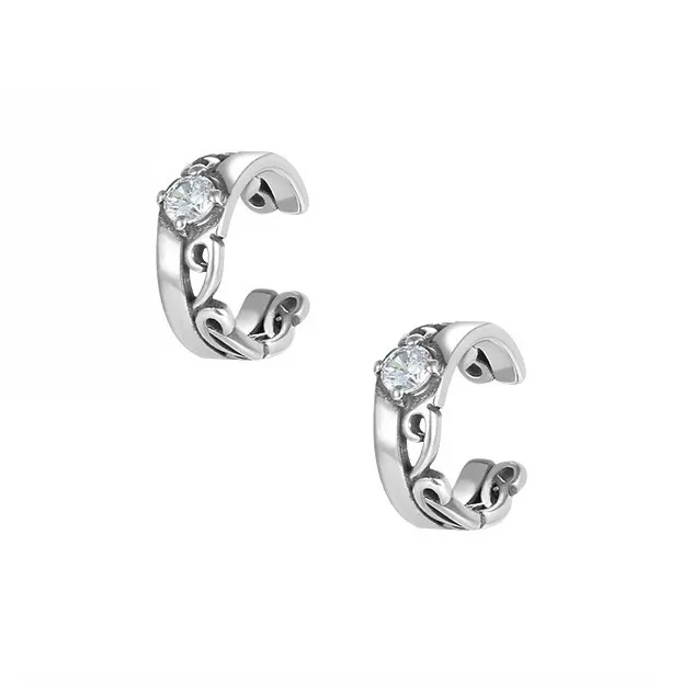 ZWU Titanium Steel Clip On Earrings Unisex-6