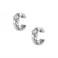 White Zircon Clip-on Earrings (1 Pair)