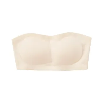 SUSANSAN Strapless Tops Women's Milk White