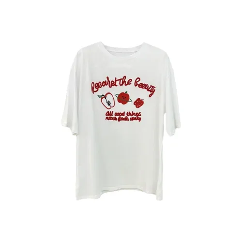 DOKZB T Shirts Women's White