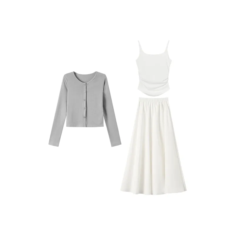 XUANSHU Skirt Set Women's Three Piece Set-1