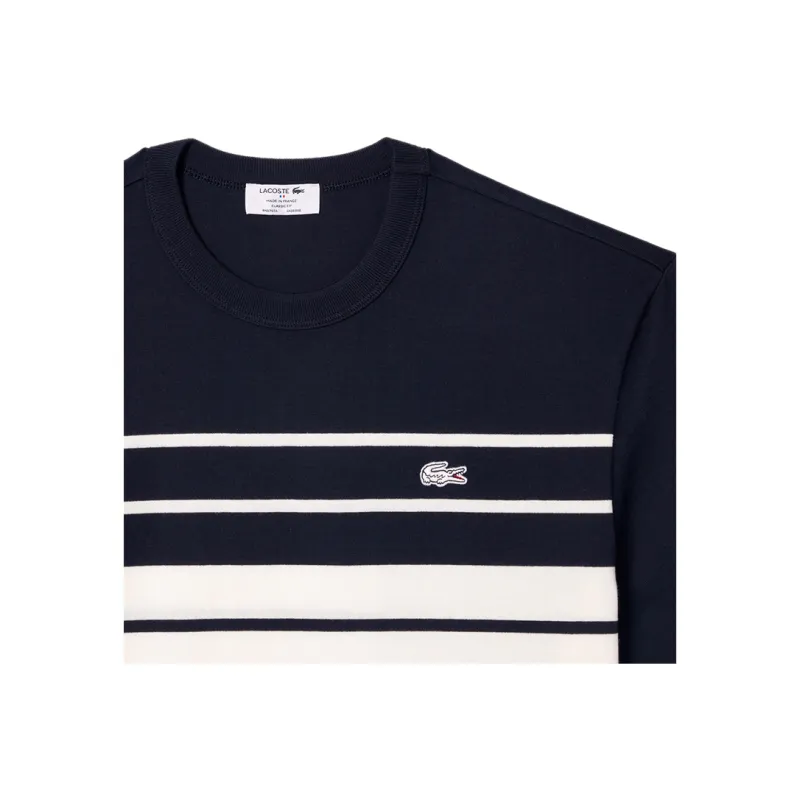 LACOSTE Striped Organic Cotton T shirt-3