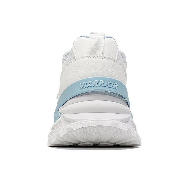 Warrior Abrasion Resistant Breathable Height Increasing Low Top Chunky Sneakers Women's White Light Blue-3