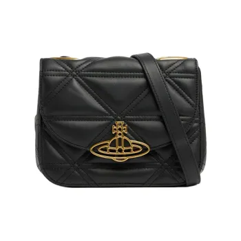 Vivienne Westwood Linda Lambskin Shoulder Bag Women's Black