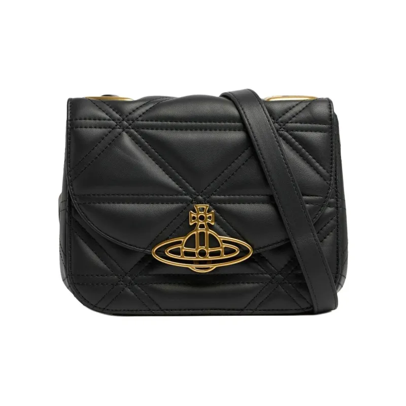 Vivienne Westwood Linda Lambskin Shoulder Bag Women's Black-0