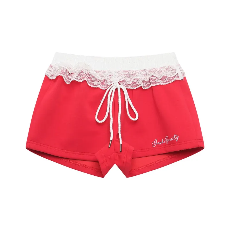 Vine Color Casual Shorts Women's-0