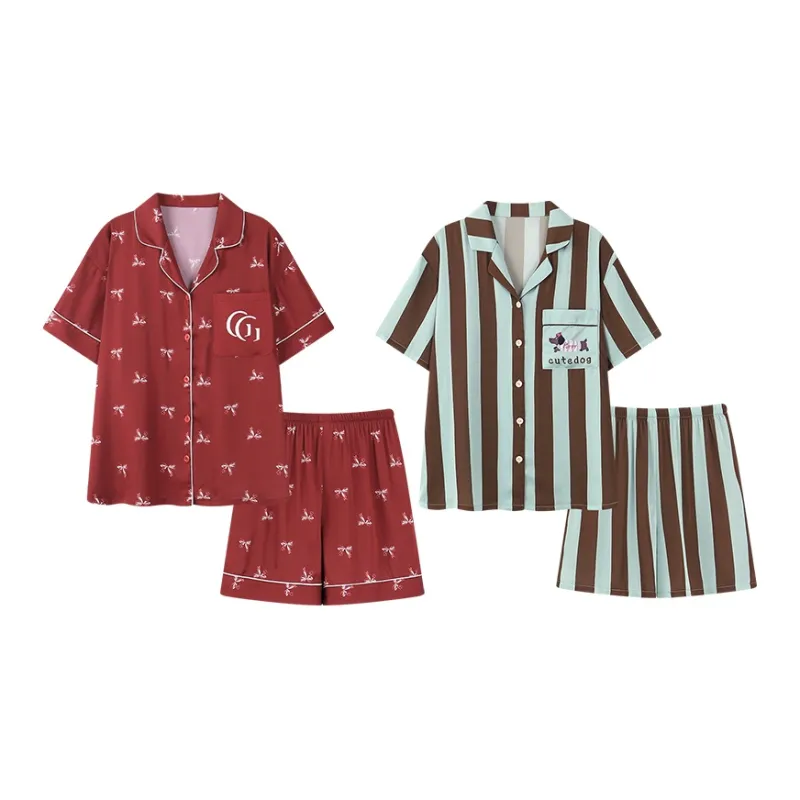 Cotton Gene Pajama Set Women's Combo Set-44