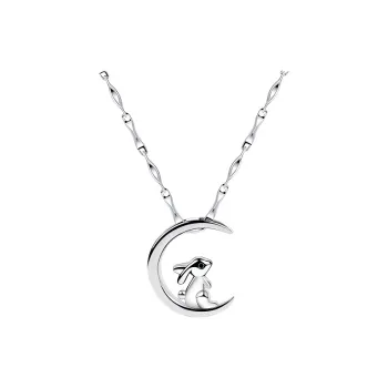 PUENTE 999 Fine Silver Collarbone Chain Women's