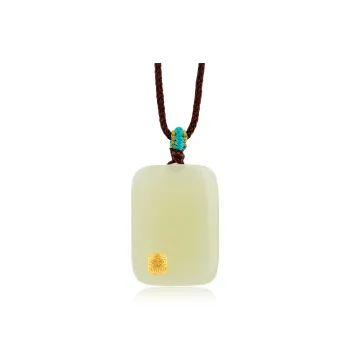 CHINA GOLD Pendants Pale Greenish White Jade Unisex