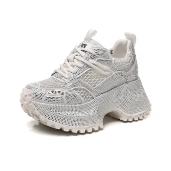 NRDROFFICIAL Cushioning Moisture Wicking Abrasion Resistant Lightweight Slip Resistant Low Top Chunky Sneakers Women's