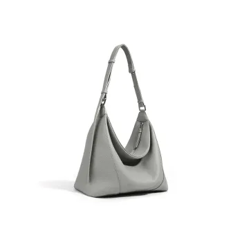 ROBERTA DI CAMERINO Cow Leather Shoulder Bag Women's Light Gray/Ecru