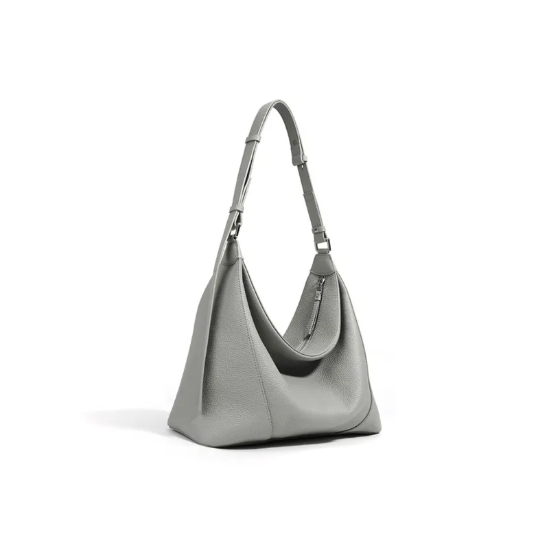 ROBERTA DI CAMERINO Cow Leather Shoulder Bag Women's Light Gray/Ecru-0