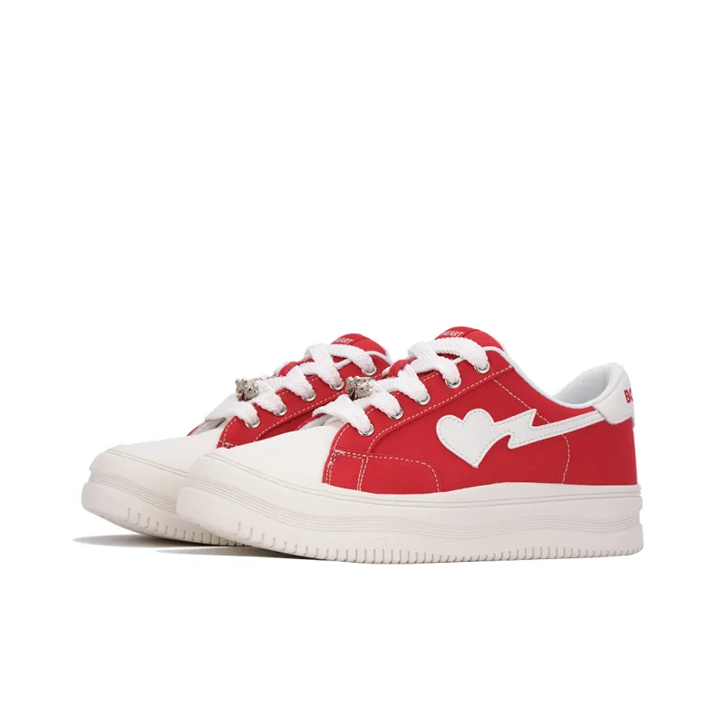 AND U Anti Slip And Wear Resistant Height Increasing Low Top Heartfelt Connection Skateboard Shoes Unisex-33