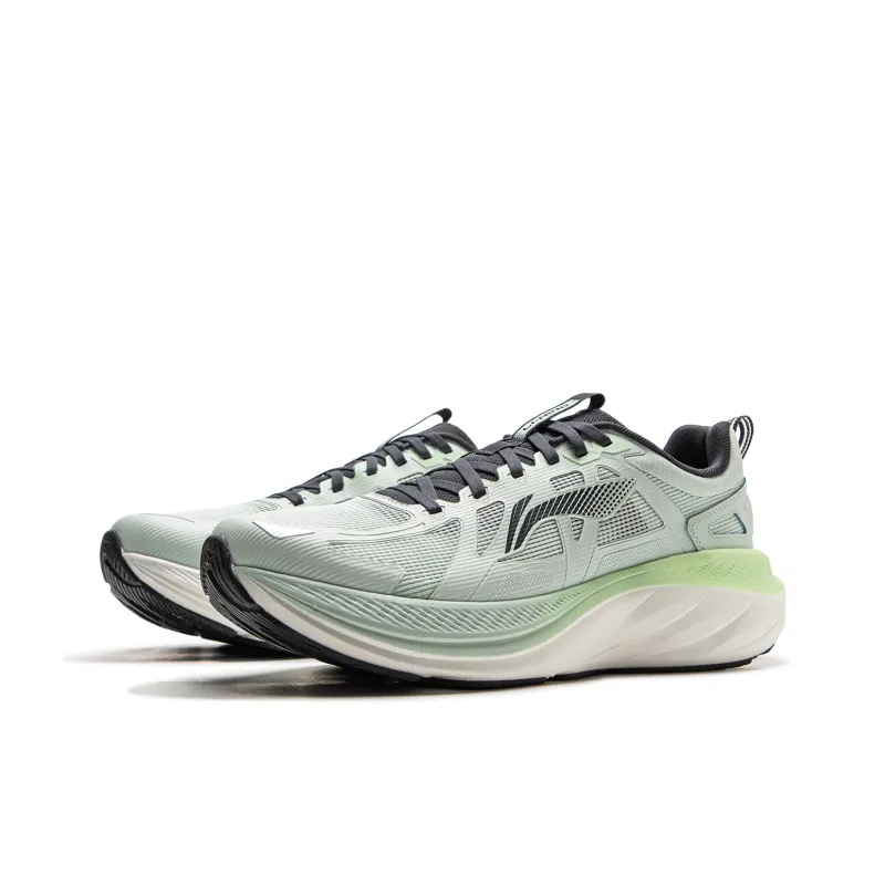 LiNing Leisurely Abrasion Resistant Moisture Wicking Low Top Casual Running Shoes Men's Soft Water Blue-2