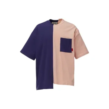 Onitsuka Tiger T Shirt Unisex Light Pink/Marine Blue