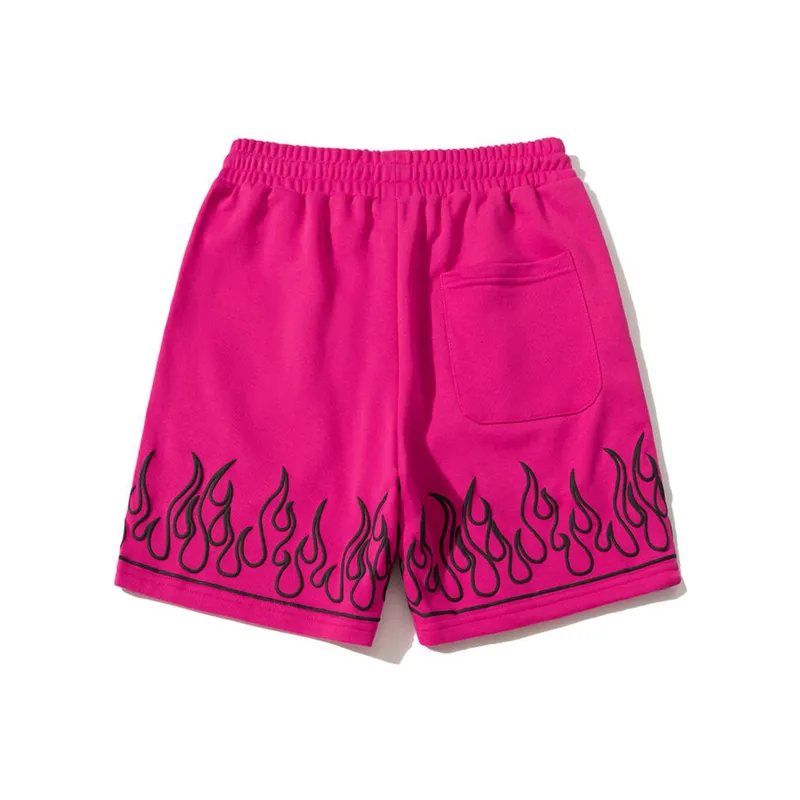 FALIAMS Casual Shorts Unisex Rose Red-1